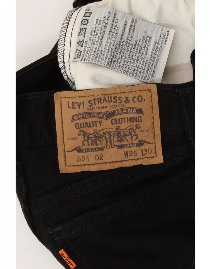 Damskie jeansy Levi's 891 Tapered W26 L30 Czarna bawełna