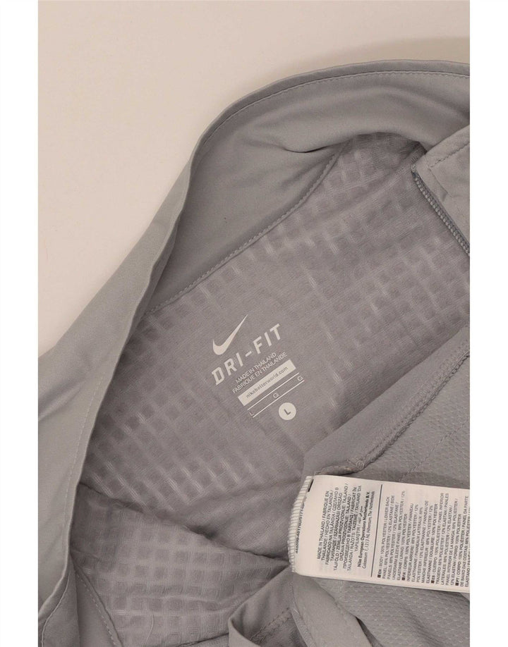 Męska kurtka dresowa Nike Dri Fit, duża, szara, poliestrowa