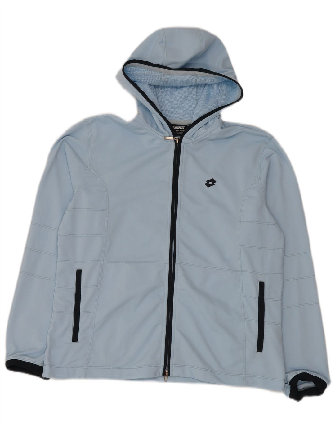 Damska kurtka dresowa z kapturem i kapturem Lotto UK 14, średni niebieski poliester