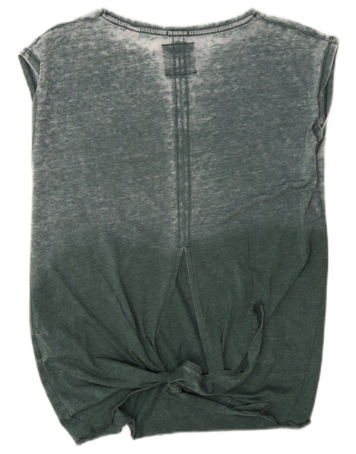 Damska kamizelka oversize Superdry z grafiką, UK 8, mała, zielona bawełna