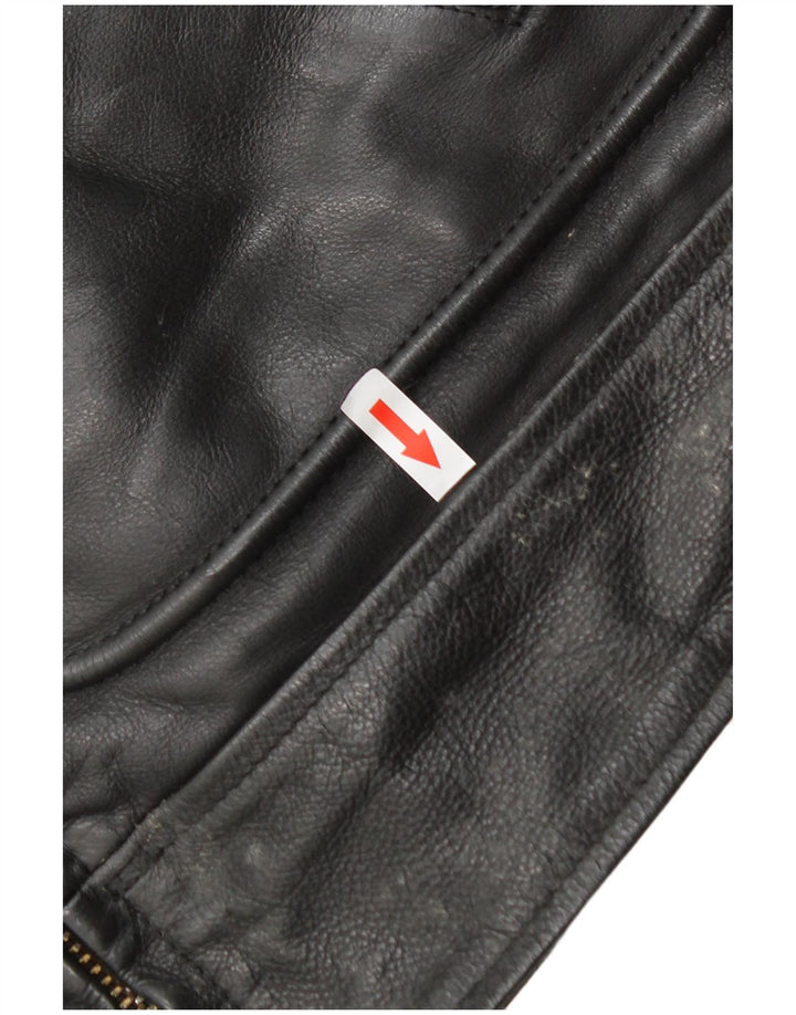 Męska kurtka skórzana Jeanseria Del Corso UK 36 Small Black