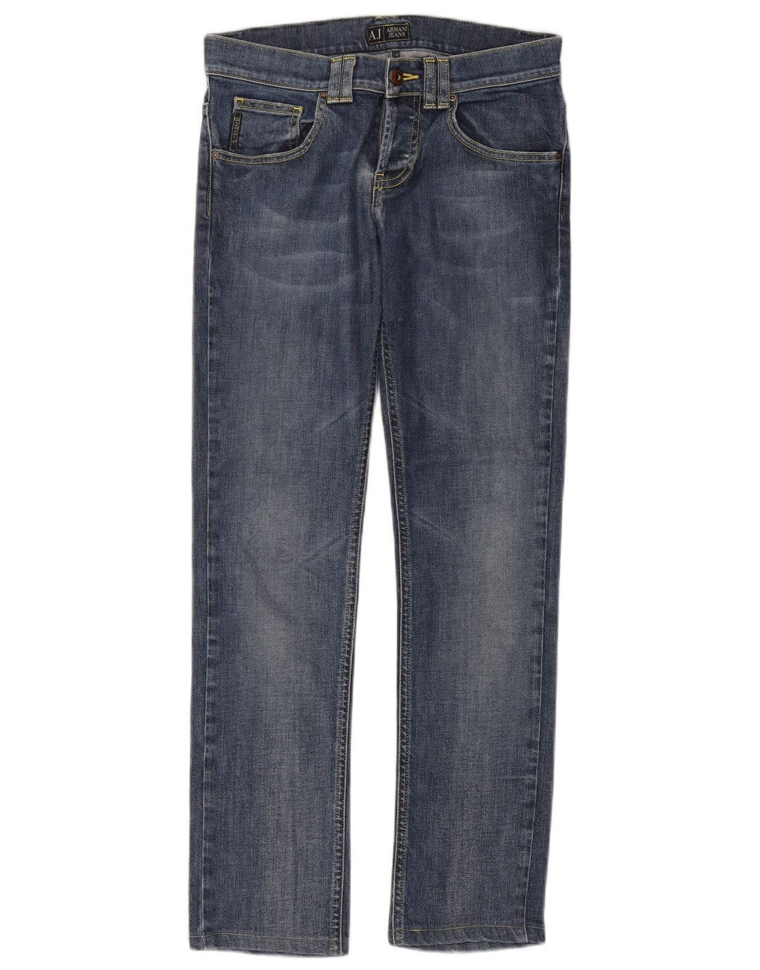 Damskie jeansy Armani Slim W26 L29 Niebieskie bawełniane