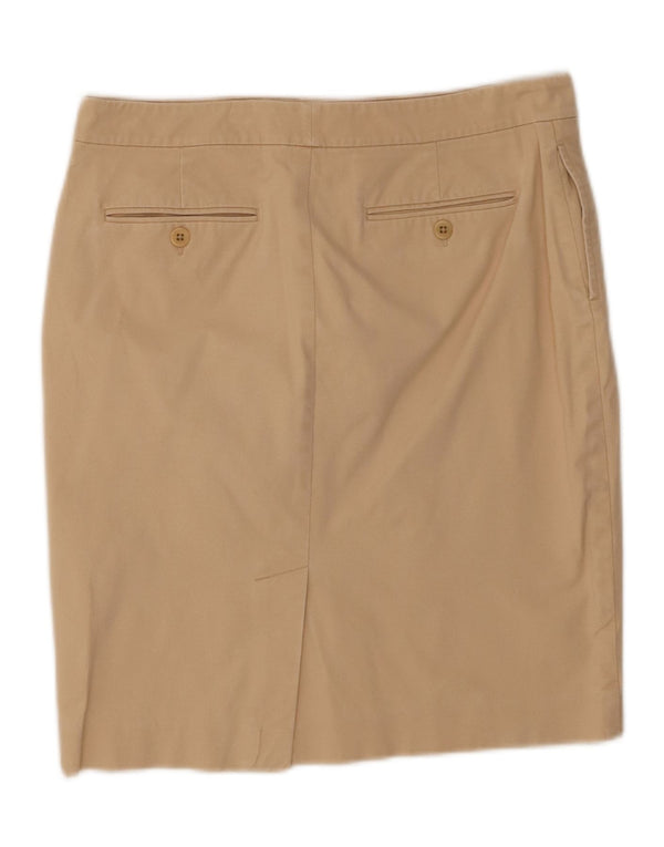Ralph Lauren Damska prosta spódnica US 6 Medium W32 Beżowa bawełna