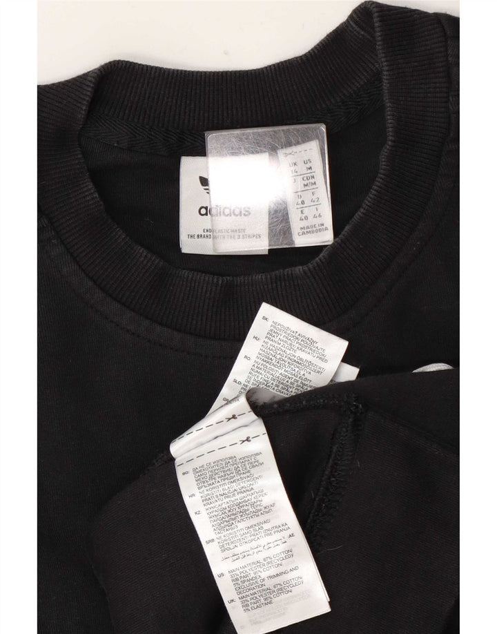 Damska bluza oversize Adidas Jumper UK 14, duża czarna bawełna