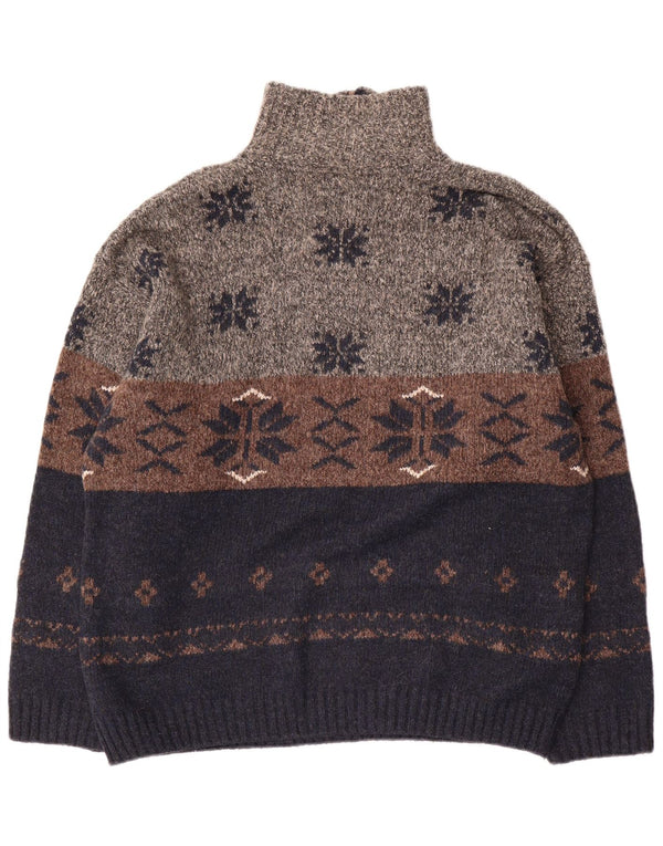 Męski sweter zapinany na zamek Angelo Litrico XL Granatowy, Fair Isle, akryl