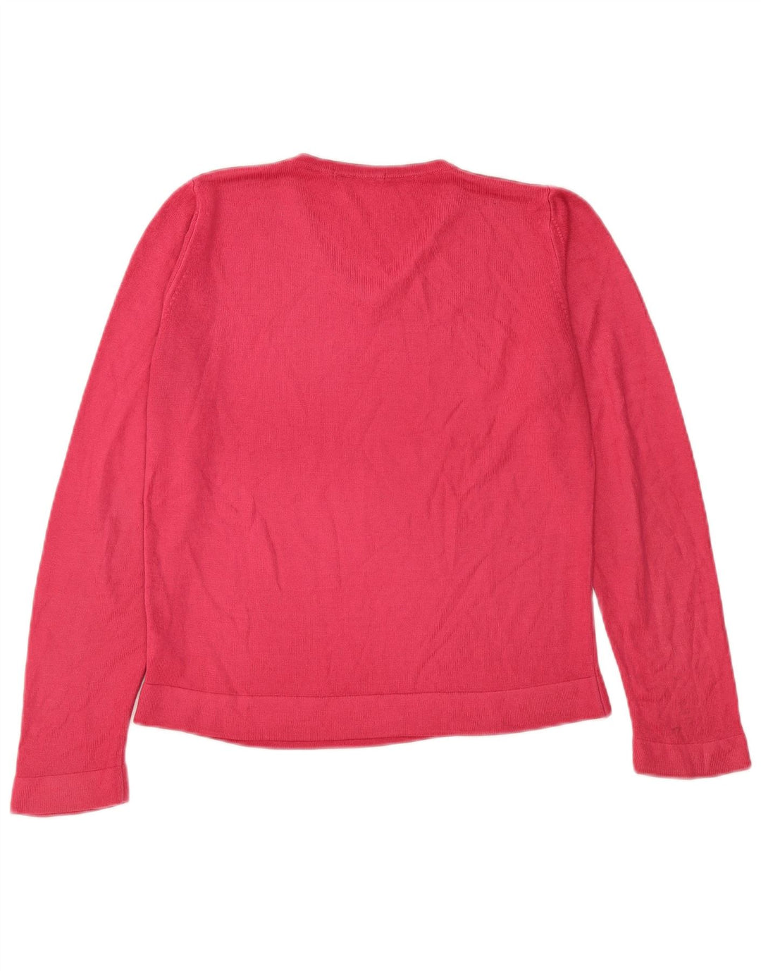 Marks & Spencer Damski sweter z dekoltem w kształcie litery V, UK 12, średni różowy akryl