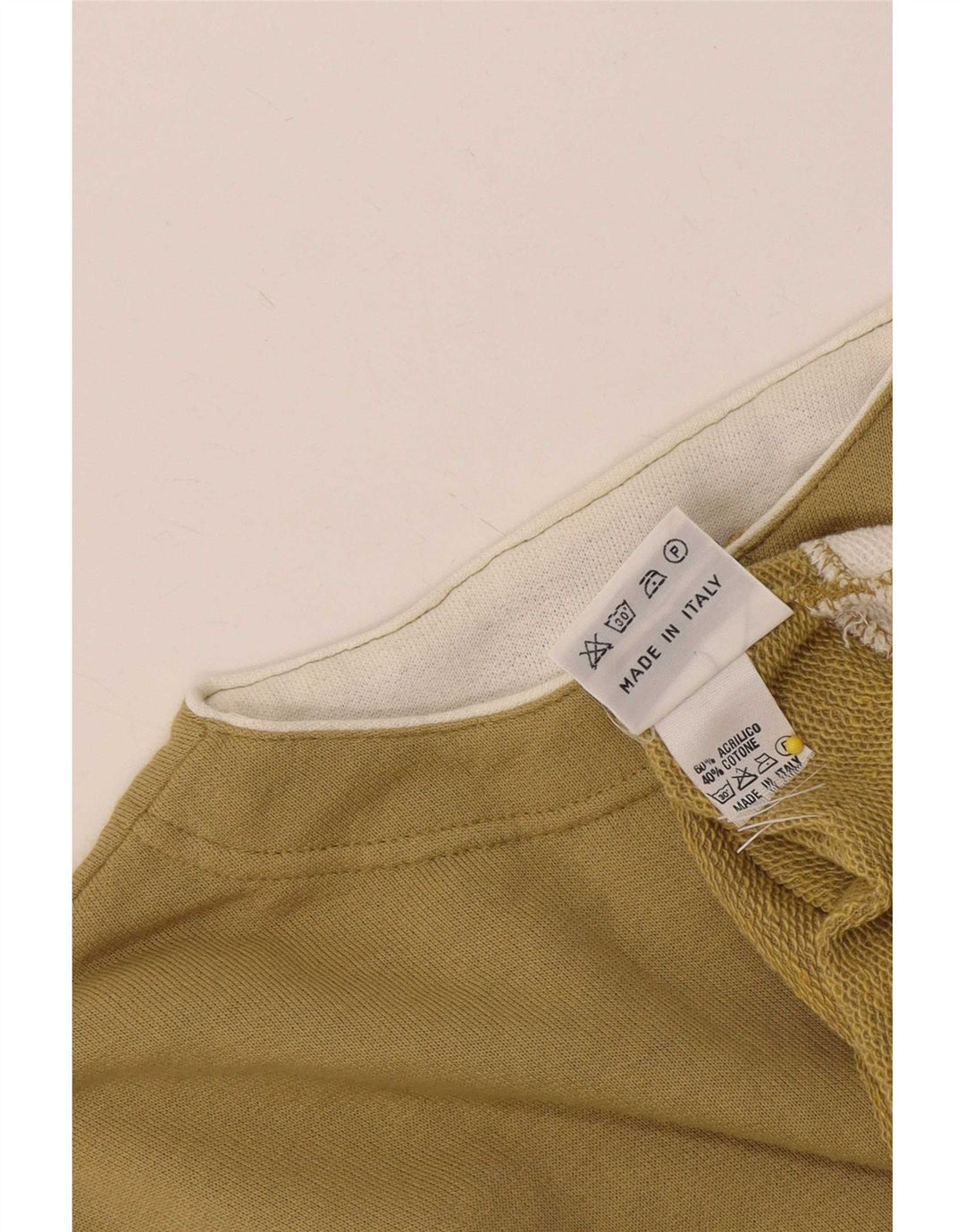 Vintage damski sweter oversize UK 14, średni khaki, blok kolorów