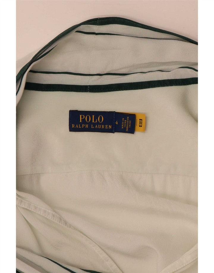 Damska koszulka Polo Ralph Lauren o długim kroju, oversize, US 4, mała, biała