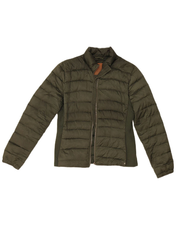 Damska ocieplana kurtka Massimo Dutti UK 14, duża, khaki, poliester