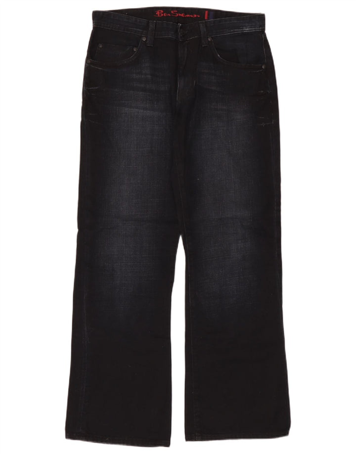 Męskie jeansy Bootcut Ben Sherman W32 L30 Granatowa bawełna