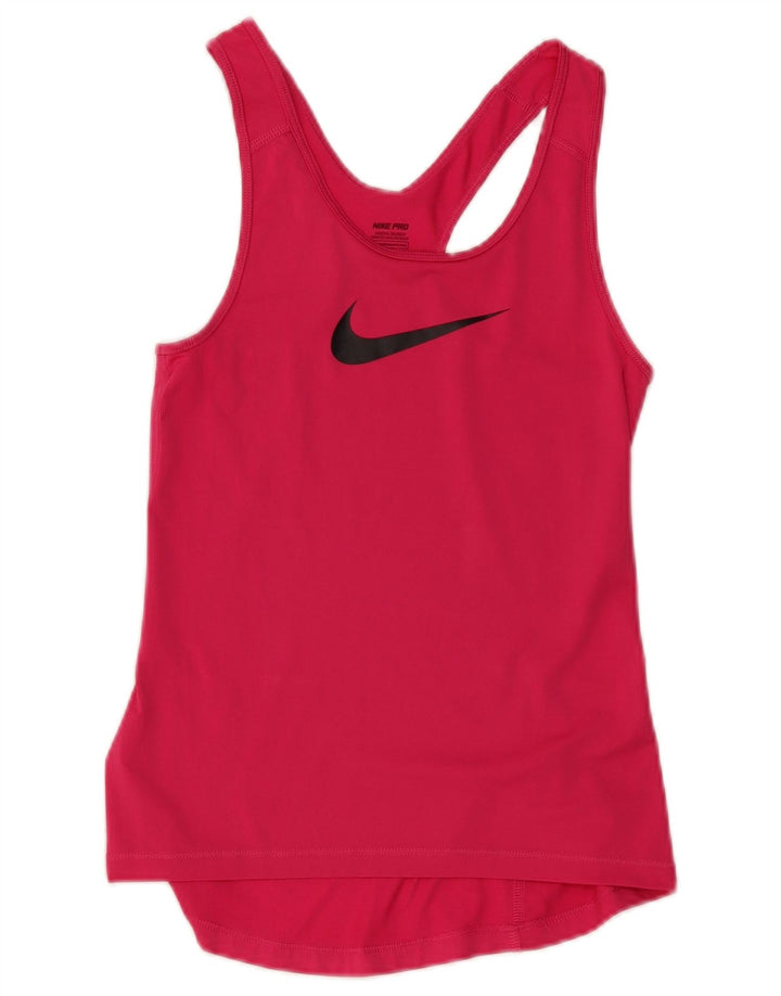 Damska kamizelka Nike Dri Fit Graphic Top UK 8 Mały Róż