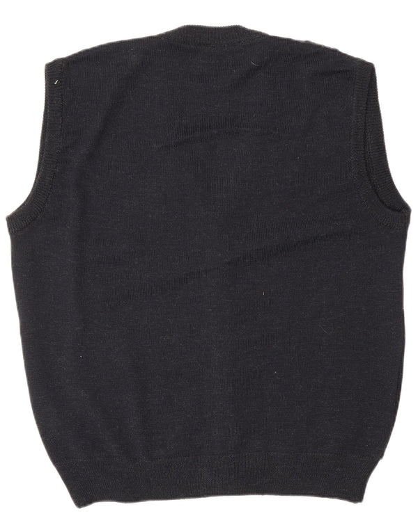 Męski sweter bez rękawów w stylu VINTAGE IT 52, duży, szary, argyle/diament