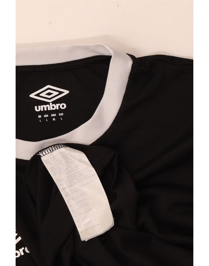 T-shirt męski Umbro, duży, czarny, poliestrowy blok kolorów