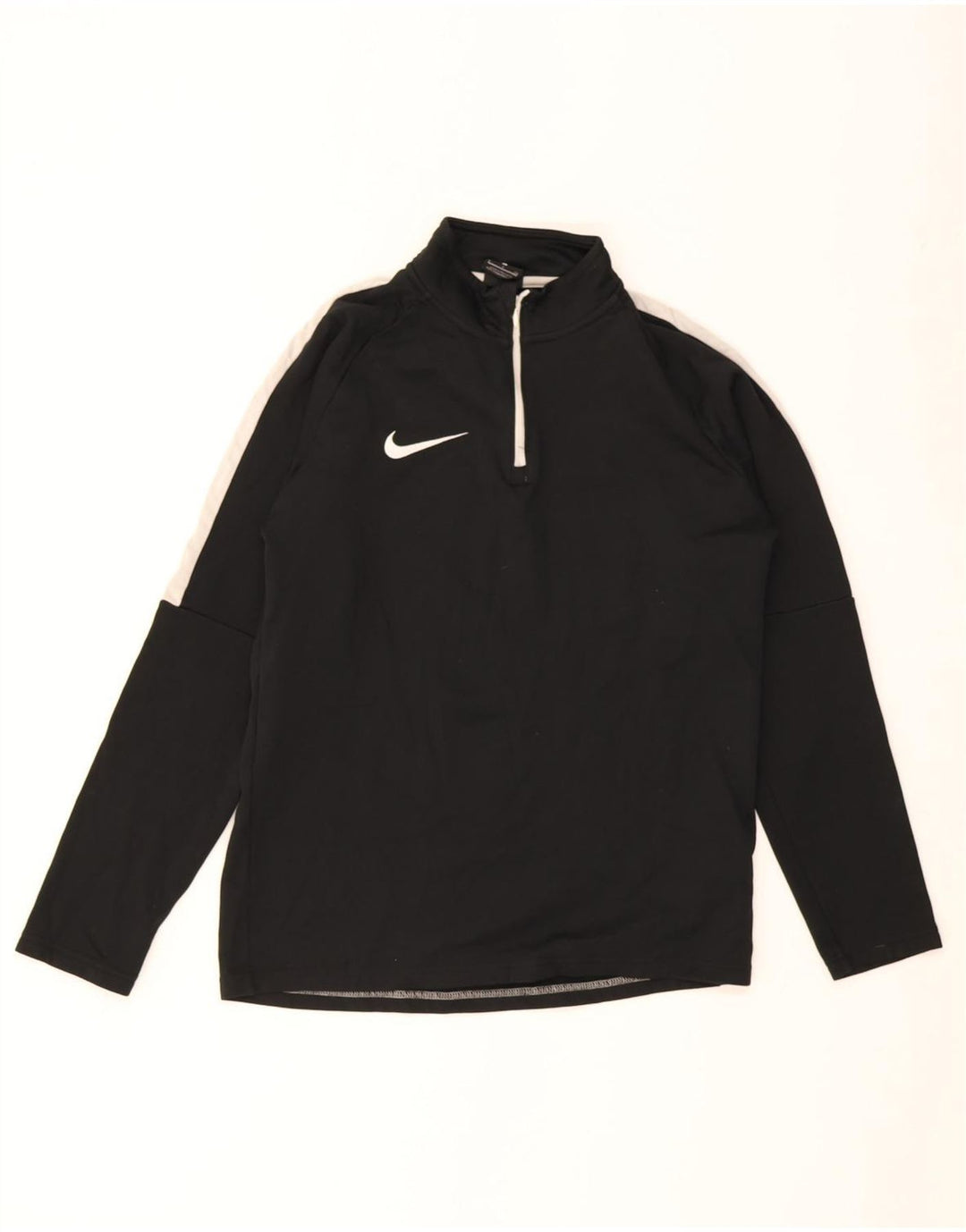 Męska bluza dresowa Nike Dri Fit z zamkiem błyskawicznym, mała, czarna, z blokami kolorów