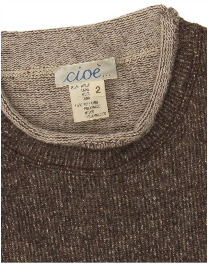 Damski podkoszulek CIOE z kamizelką UK 12 Średniobrązowa wełna z cętkami
