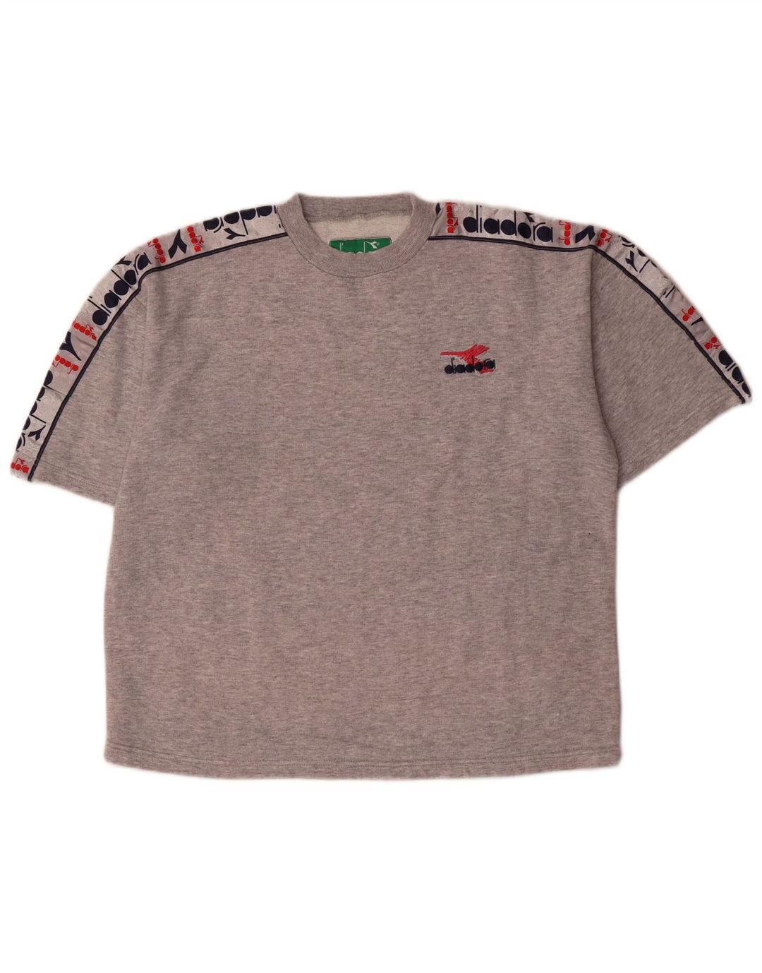 Męski T-shirt z grafiką Diadora, średni szary
