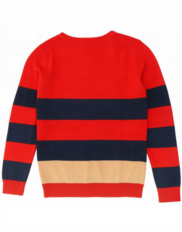Damski sweter Tommy Hilfiger z dekoltem w łódkę UK 14, średnie czerwone paski