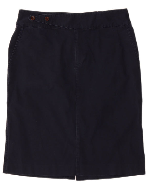Ralph Lauren Damska prosta spódnica US 8 Medium W32 Granatowa bawełna