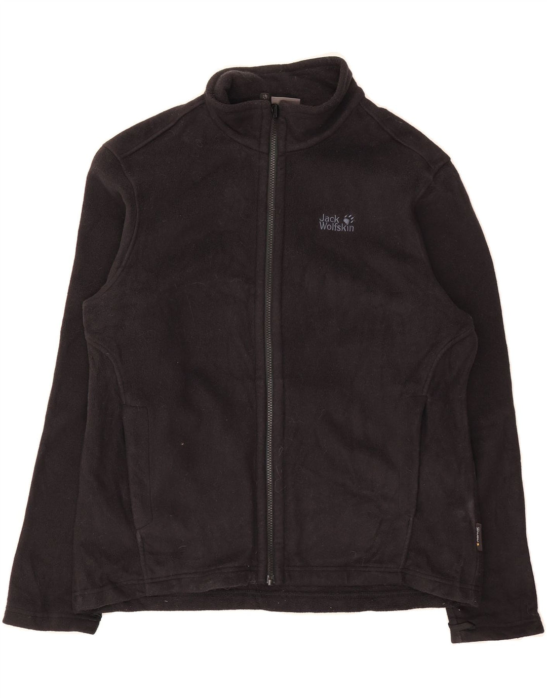 JACK WOLFSKIN Mens Fleece Jacket UK 40/42 Large Black Polyester Vintage Jack Wolfskin and Second-Hand Jack Wolfskin from Messina Hembry 