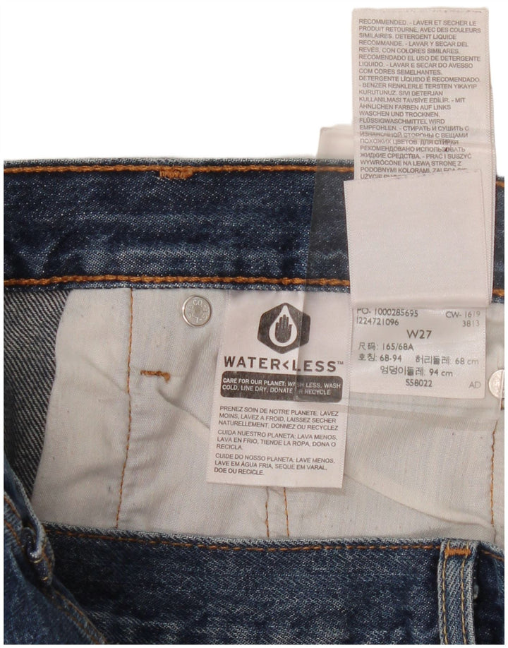 Damskie spodenki jeansowe Levi's 501 w trudnej sytuacji W27, małe, granatowe, bawełniane