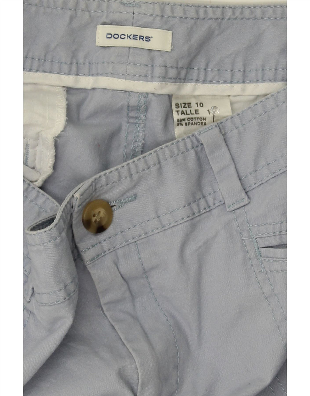 DOCKERS Womens Capri Trousers US 10 Large W30 L21 Blue Cotton Vintage Dockers and Second-Hand Dockers from Messina Hembry 
