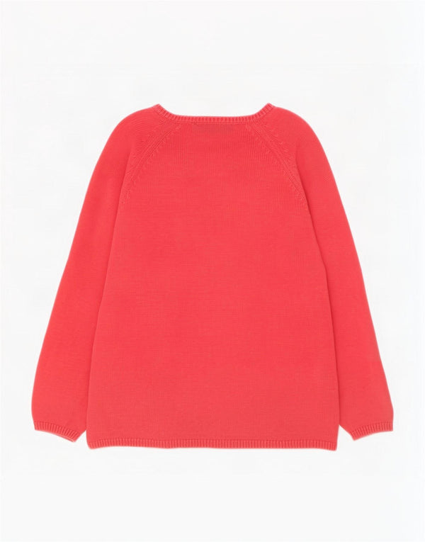 Marks & Spencer Damski sweter z dekoltem w łódkę, UK 16, duży, różowy, bawełniany