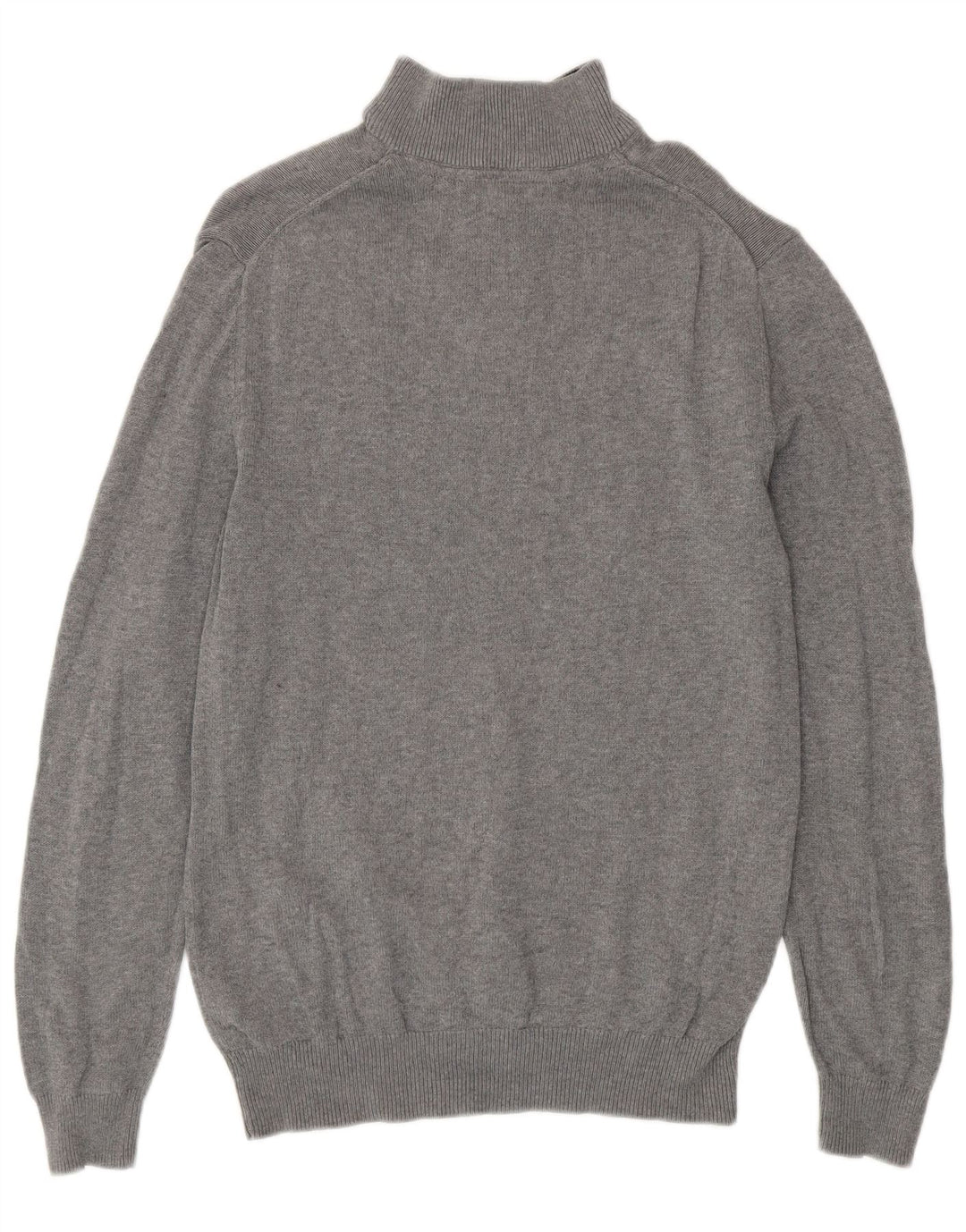 Crew Clothing Męski sweter z zamkiem błyskawicznym, mały, szary, bawełniany