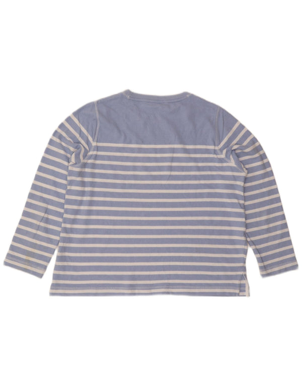 Marks & Spencer Damski top z długim rękawem, UK 18 XL, bawełniany w niebieskie paski