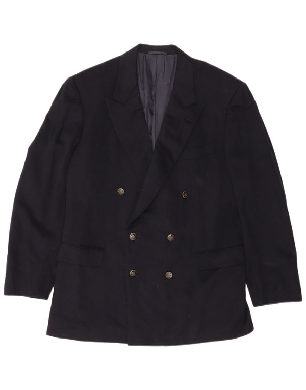 Męska marynarka dwurzędowa BELVEST IT 52 XL Granatowa wełna