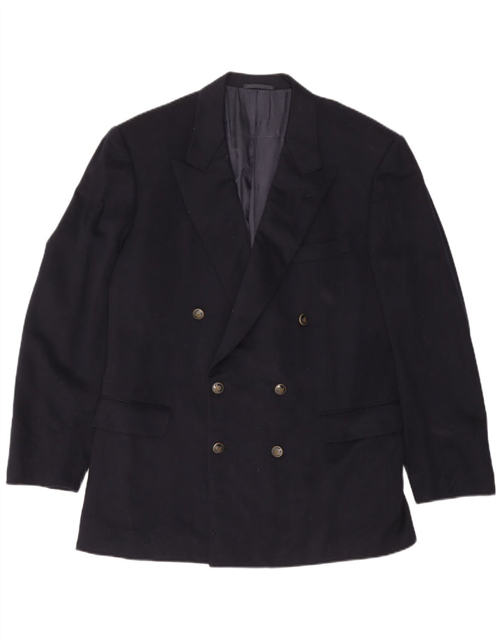 Męska marynarka dwurzędowa BELVEST IT 52 XL Granatowa wełna