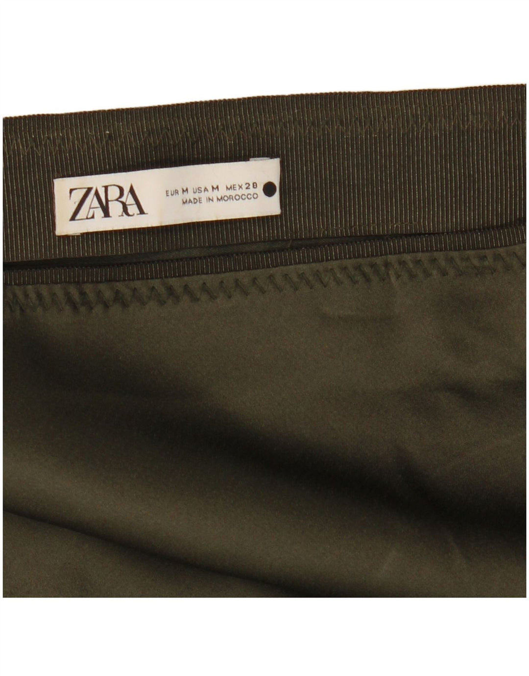 Spódnica maxi z wysokim stanem Zara, średnia W28 khaki
