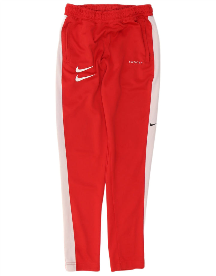 Męskie spodnie dresowe Nike Swoosh, mały, czerwony, poliestrowy kolor