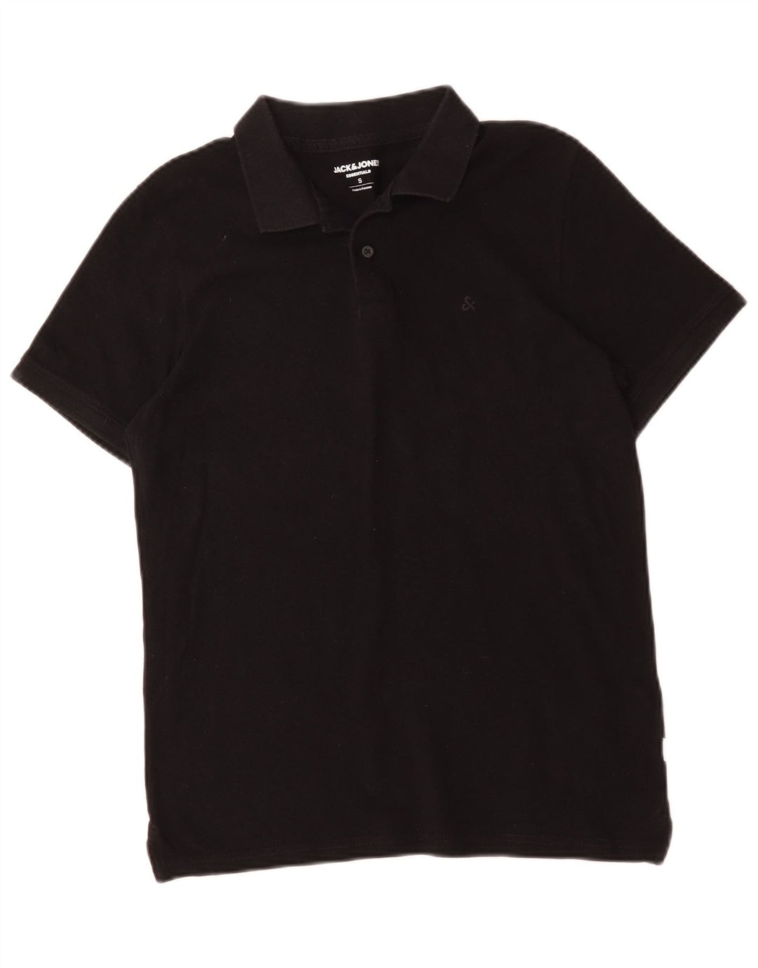 Męska koszulka polo Jack & Jones, mała, czarna, bawełniana