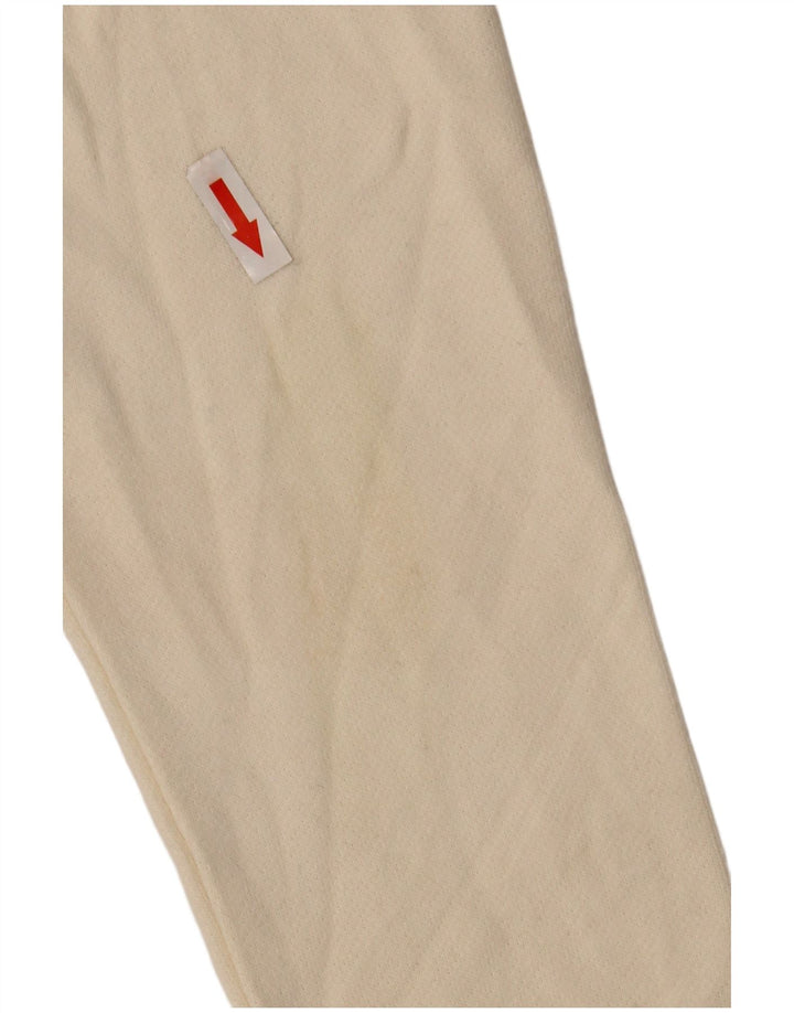 Top damski Izod z długim rękawem, UK 10, mały, biały, bawełniany
