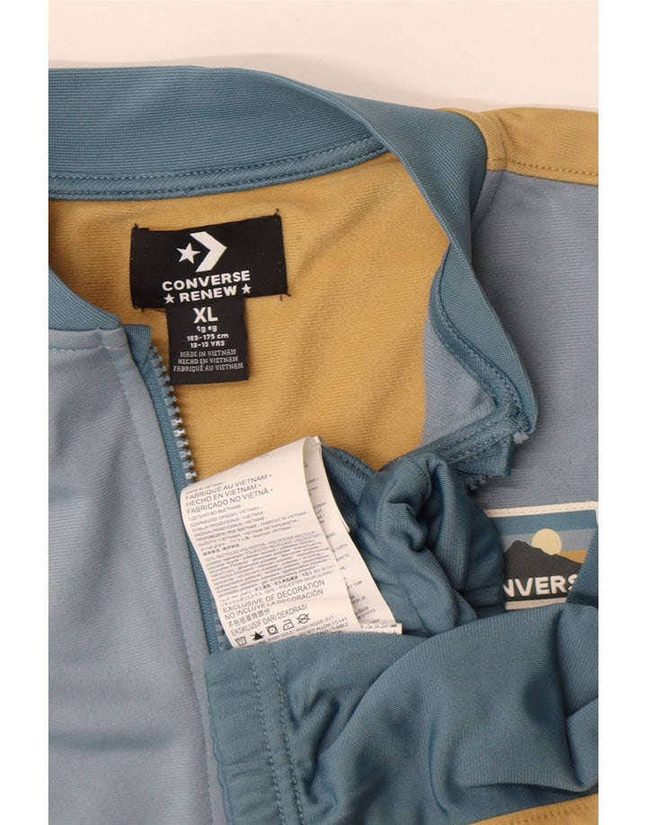 CONVERSE Chłopięca kurtka dresowa 13-14 lat XL, niebieska, z blokami kolorów