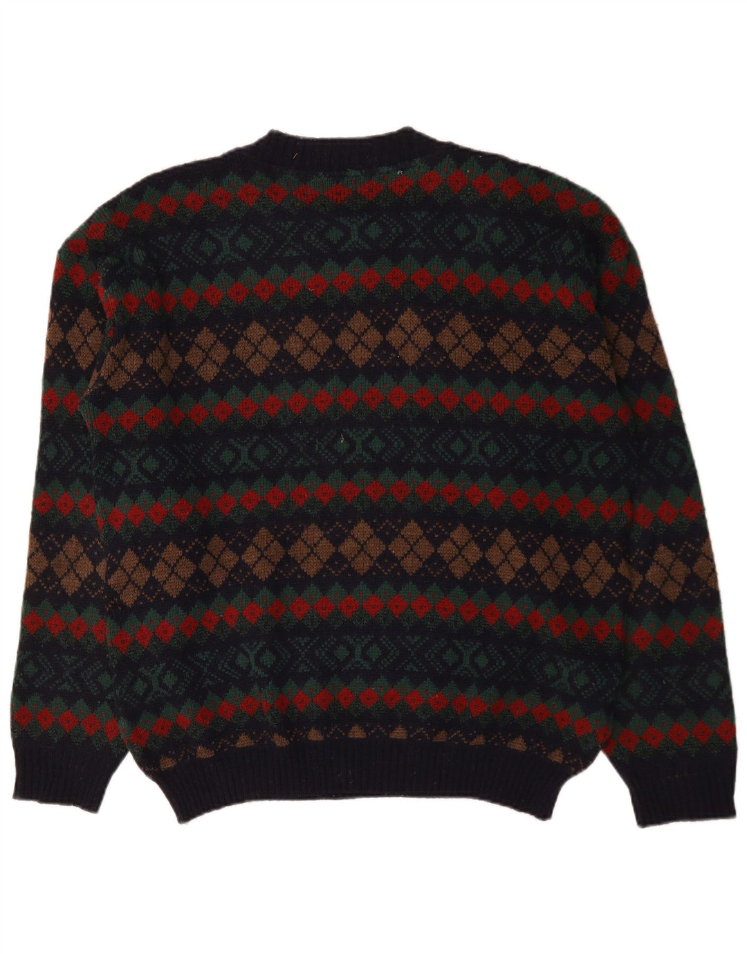Marks & Spencer Męski sweter z okrągłym dekoltem, duży, wielokolorowy