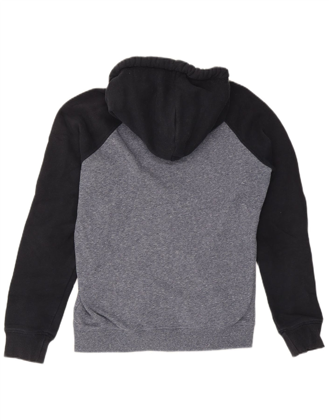 Męski sweter z kapturem Superdry i zamkiem błyskawicznym Średnioszary, bawełniany blok kolorów