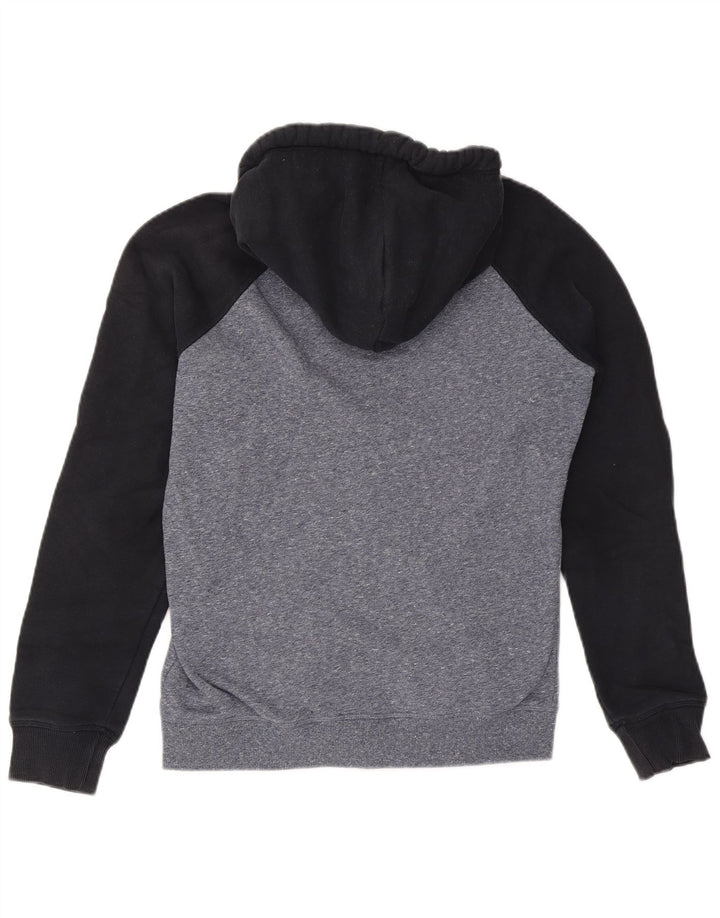 Męski sweter z kapturem Superdry i zamkiem błyskawicznym Średnioszary, bawełniany blok kolorów