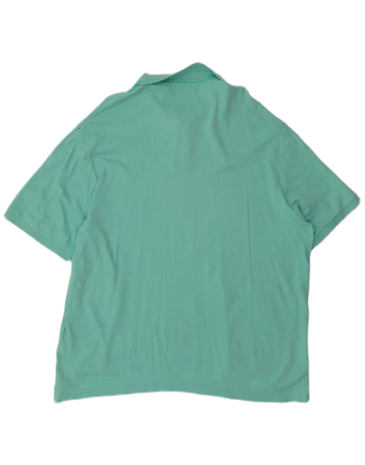 CHAPS Mens Big & Tall Polo Shirt 2XL Turquoise Cotton