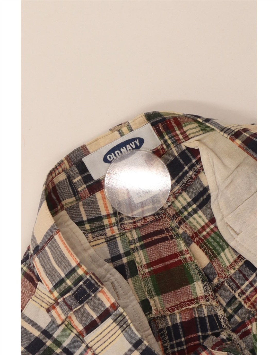 Męskie spodenki Chino Old Navy W30 Średnio wielobarwna kratka, bawełna