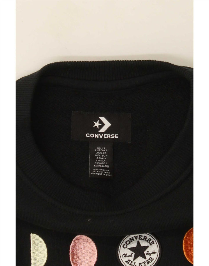Damska bluza Converse oversize z grafiką, UK 6 XS, czarna