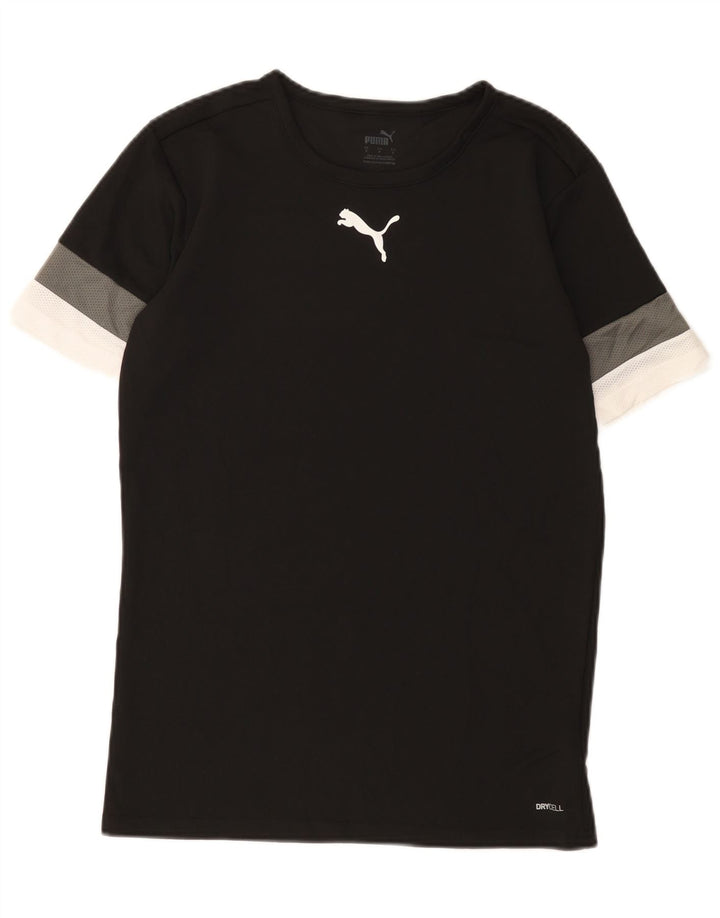 Męska koszulka Puma Top, mała, czarna, z blokami kolorów, z poliestru