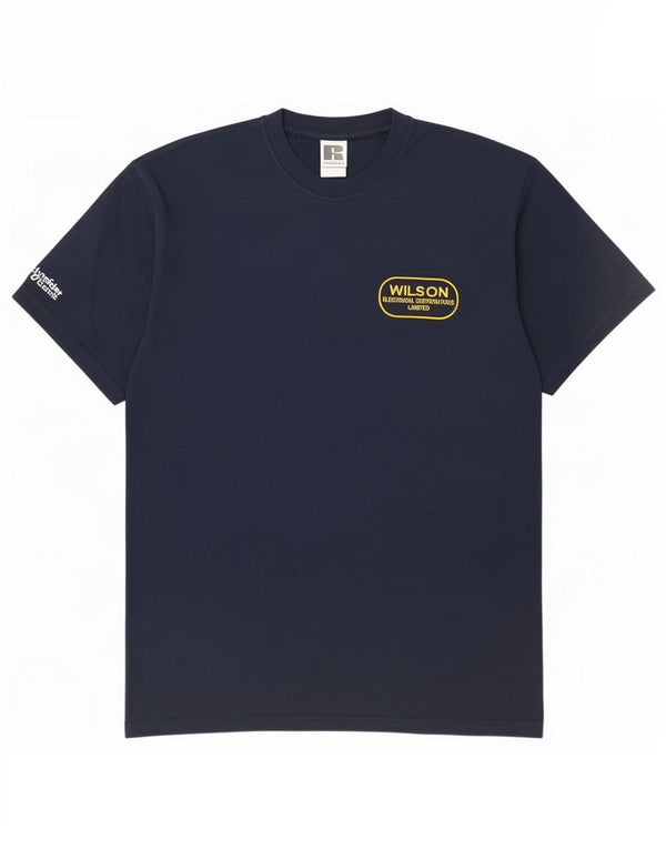 T-shirt męski Russell Athletic, duży, granatowy, bawełniany