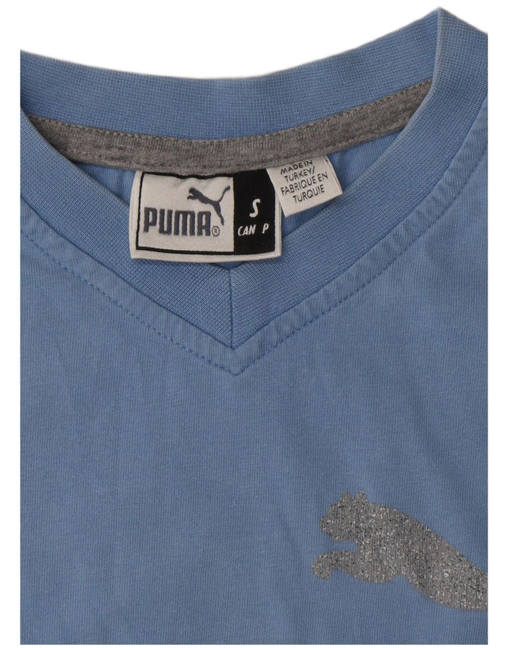 Męski T-shirt z grafiką PUMA, mały, niebieski