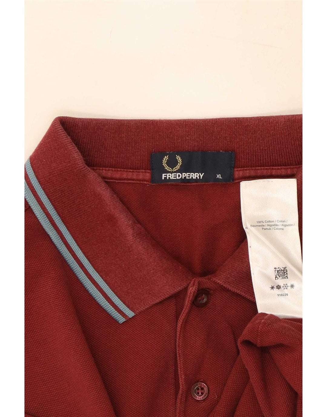 Męska koszulka polo Fred Perry XL, bordowa, bawełniana