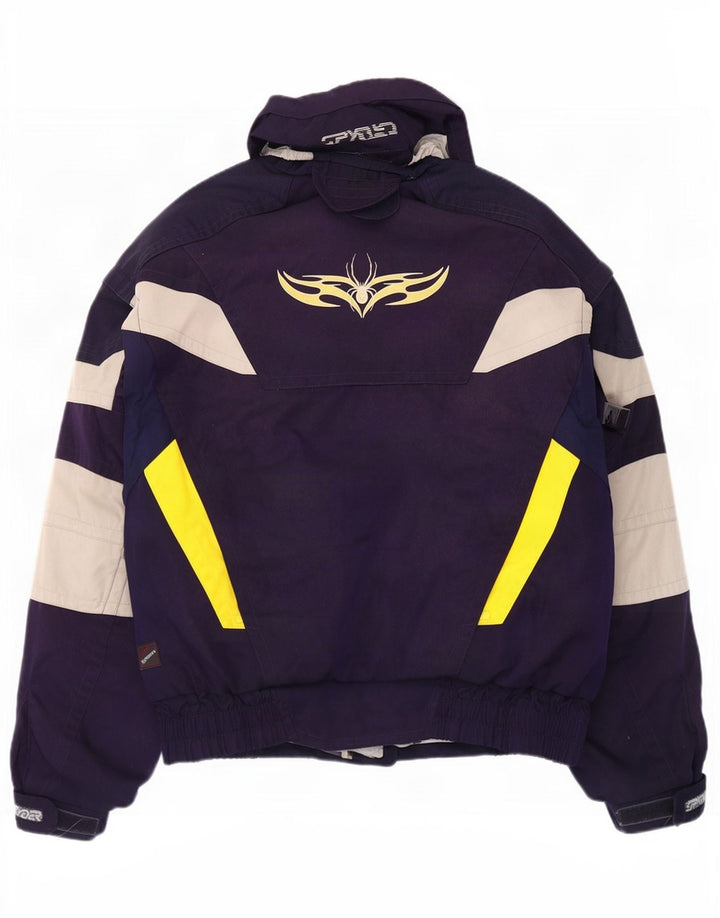 Męska kurtka narciarska Spyder Graphic UK 42 XL, granatowa, poliester z blokami kolorów