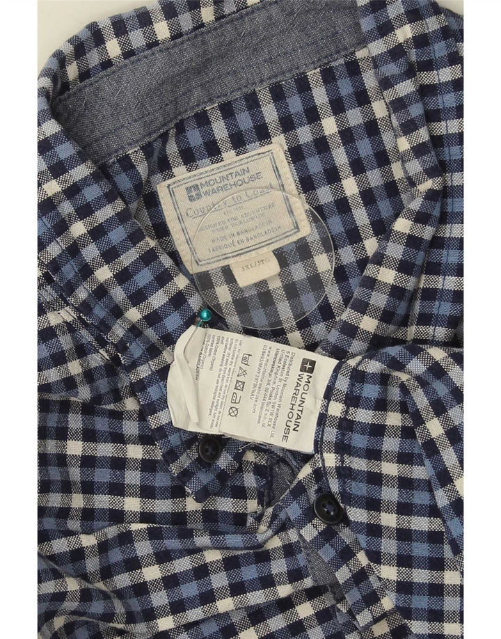 Męska koszula flanelowa Mountain Warehouse 3XL, granatowa, bawełniana w kratkę