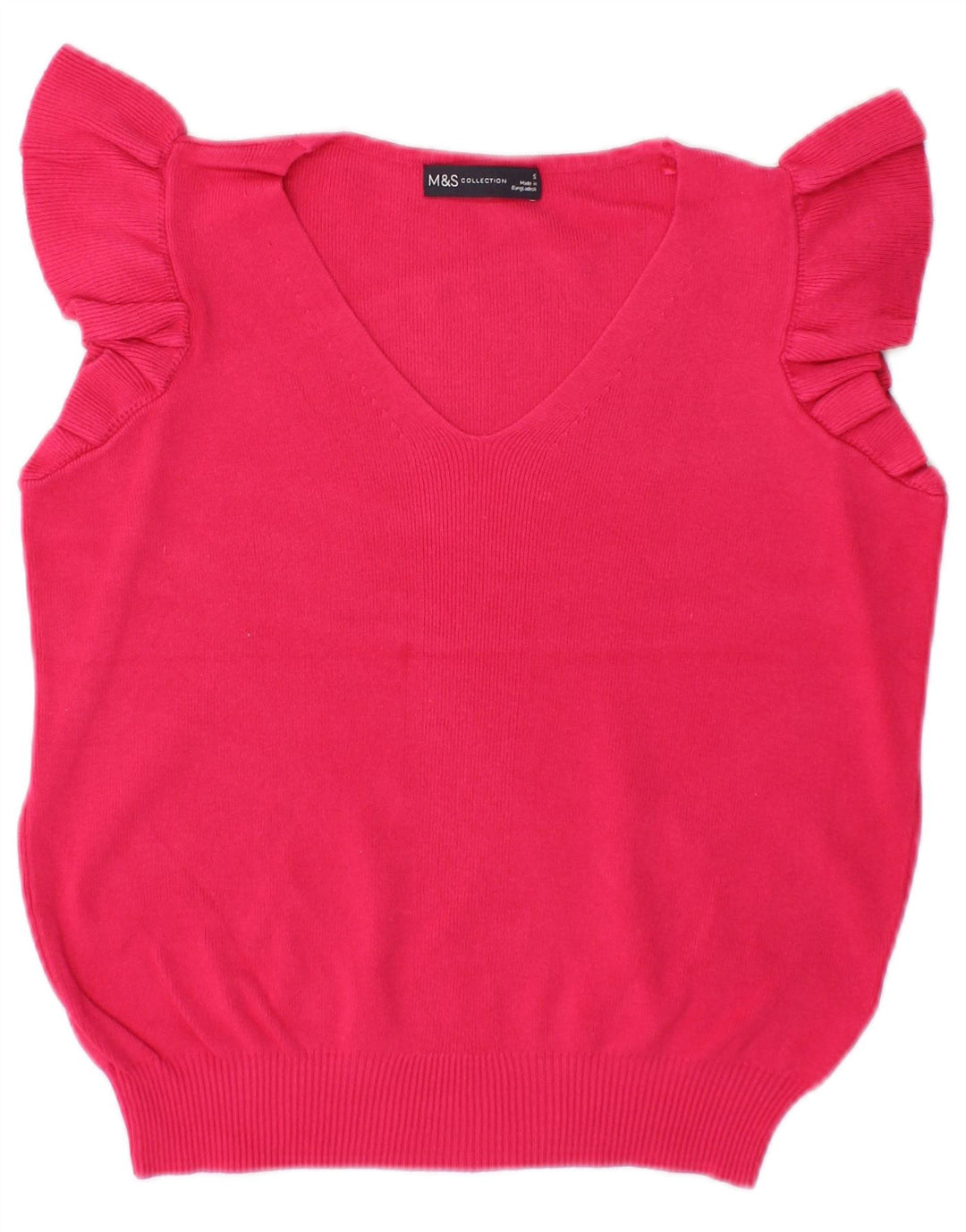 Marks & Spencer Damski podkoszulek oversize z krótkim rękawem UK 10, mały, różowy