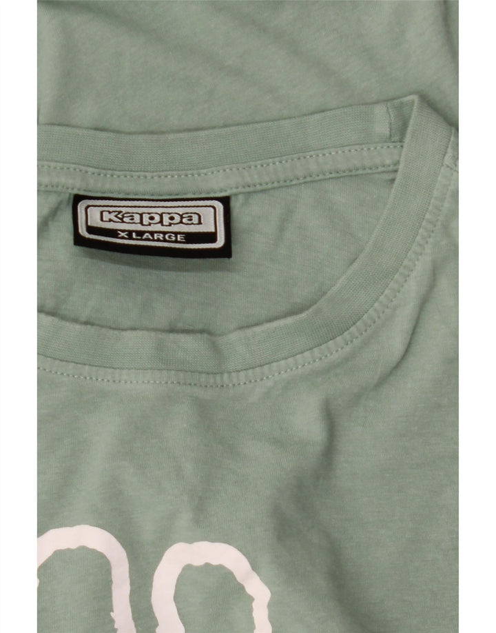 Męski T-shirt z grafiką Kappa XL, zielony