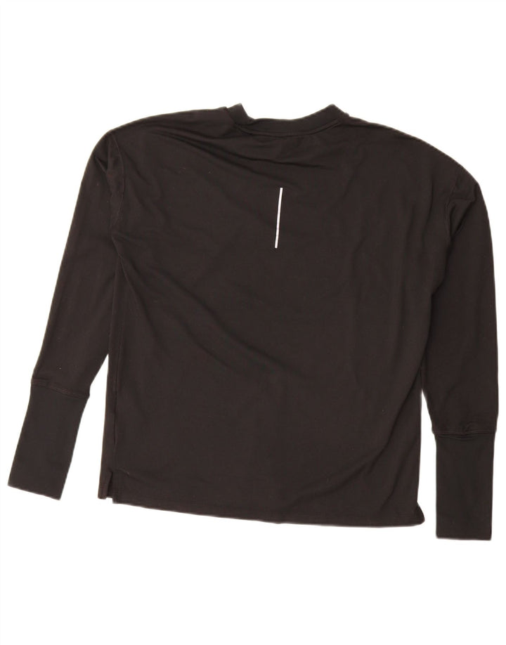 Damska koszulka oversize Nike Dri Fit z długim rękawem, UK 10, mały, czarny poliester